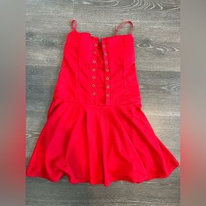 Strap fit and flare dress - built in padded bra and adjustable straps